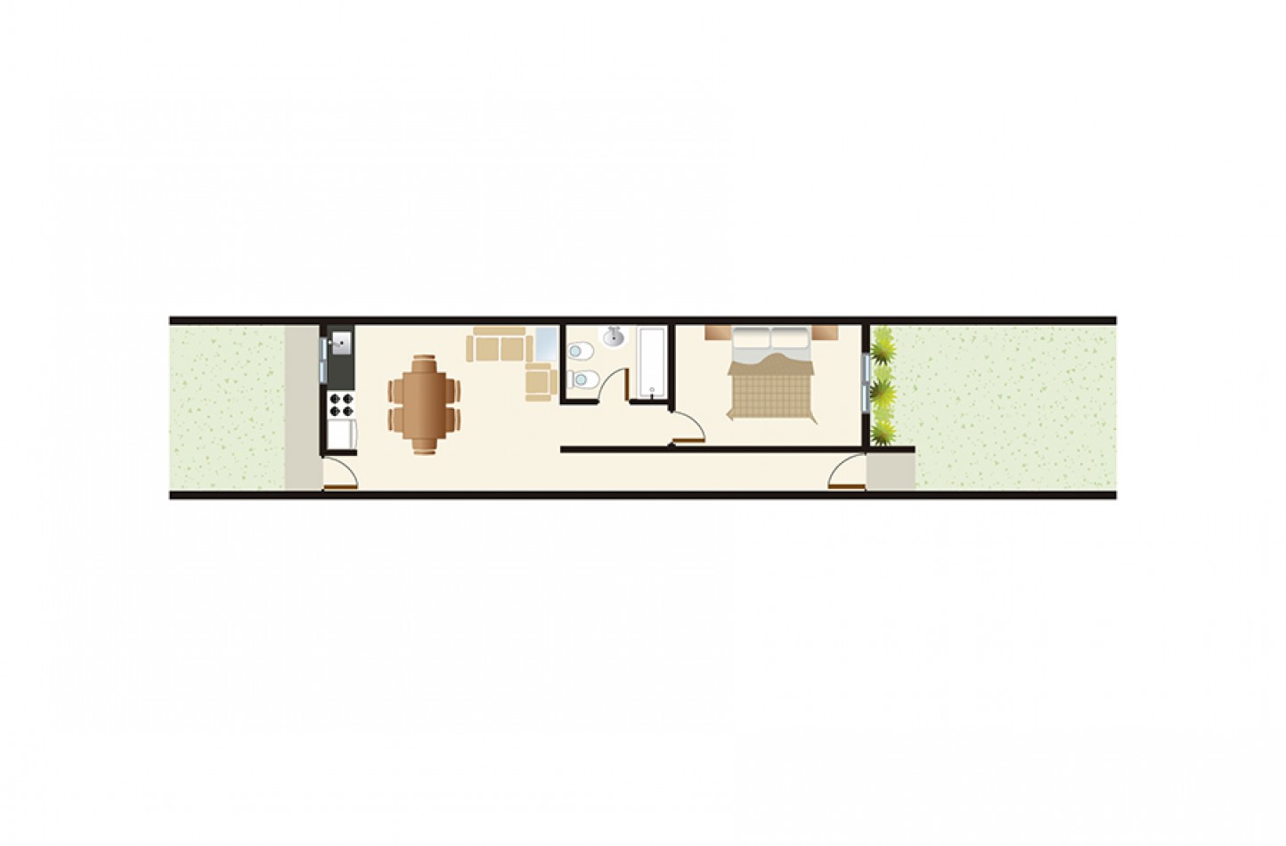 DEPTO TIPO CASITA DE 1 DORMITORIO - EN ALQUILER