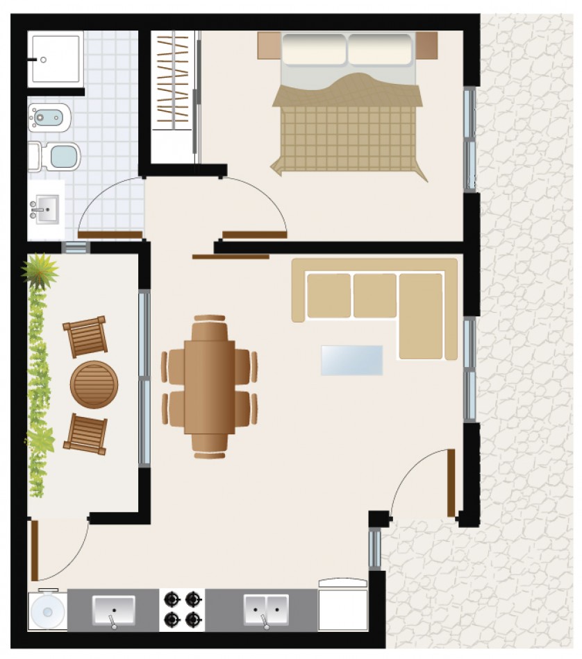 DEPARTAMENTO DE 1 DORMITORIO
