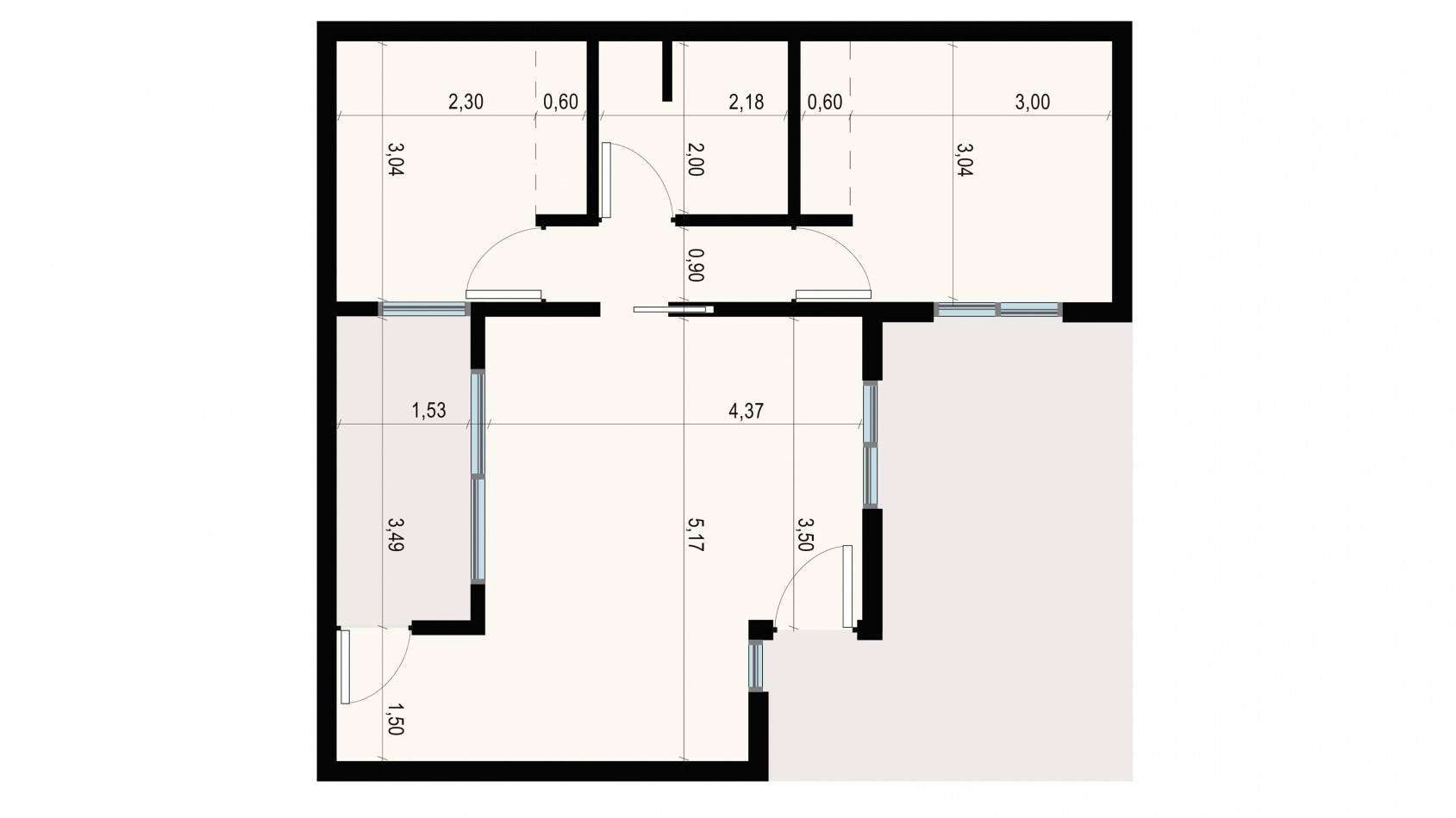 DEPARTAMENTO de 2 DORMITORIOS en BARRIO NORTE